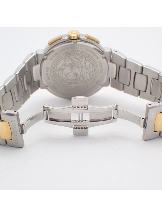 Versace Mystic Sports Chronograph Quartz Watch Duo Black Dial SS Vfg Pawn main image 2